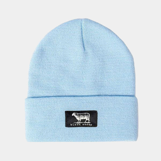 Black Sheep Label Series Cuff Beanie Light Blue-Black Sheep Skate Shop