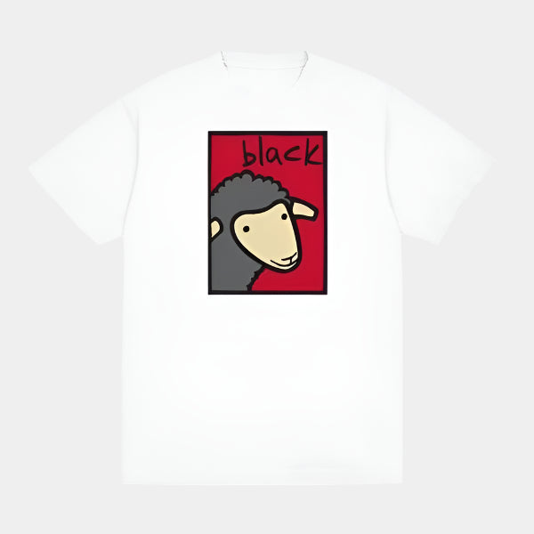 Black Sheep Life of Leisure Tee White - Red-Black Sheep Skate Shop