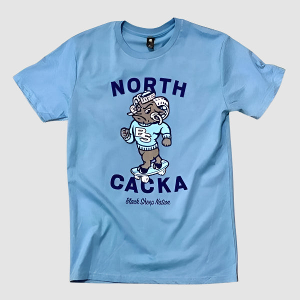 Black Sheep Nation Tee Carolina Blue-Black Sheep Skate Shop