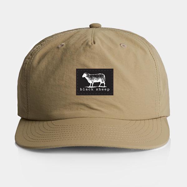 Black Sheep Nylon "Surf Cap" Snapback Hat - Khaki-Black Sheep Skate Shop