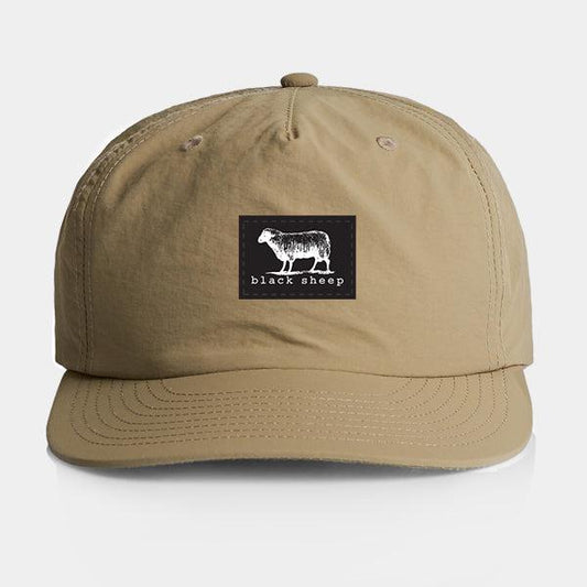 Black Sheep Nylon "Surf Cap" Snapback Hat - Khaki-Black Sheep Skate Shop
