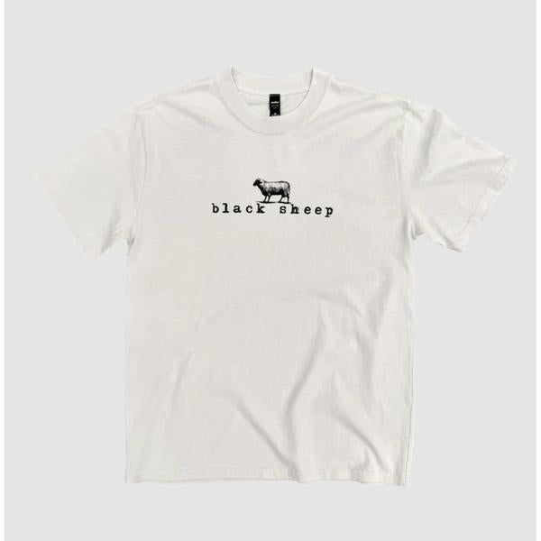 Black Sheep OG Logo Heavy Weight Faded Tee Vintage Bone-Black Sheep Skate Shop