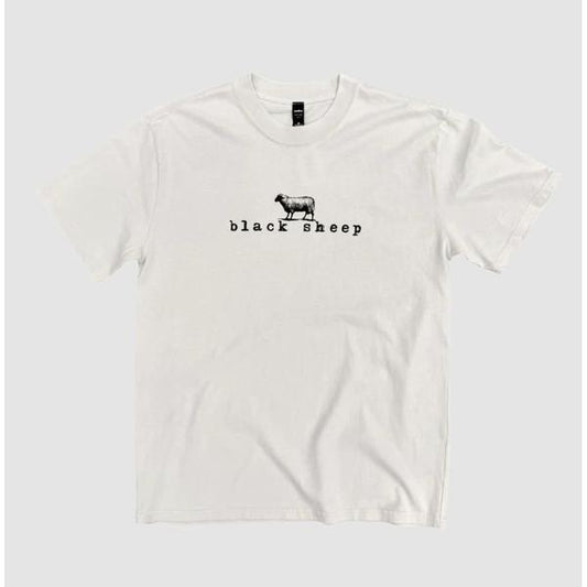Black Sheep OG Logo Heavy Weight Faded Tee Vintage Bone-Black Sheep Skate Shop