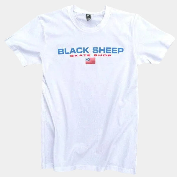 Black Sheep Sport T-Shirt White-Black Sheep Skate Shop