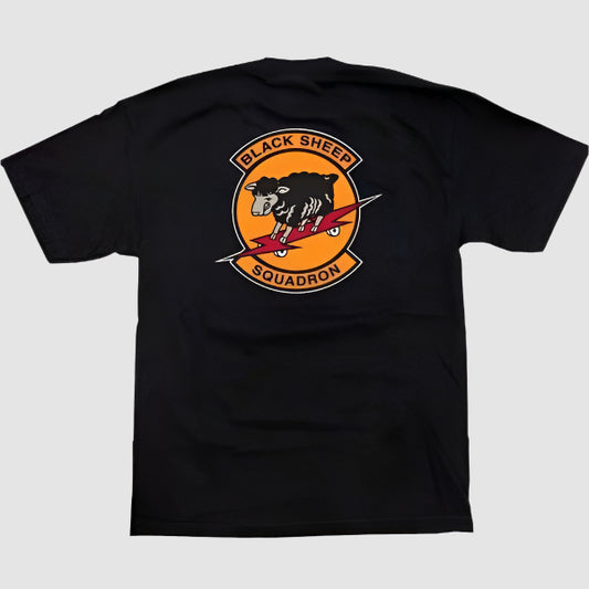 Black Sheep Squadron Tee Black-Black Sheep Skate Shop