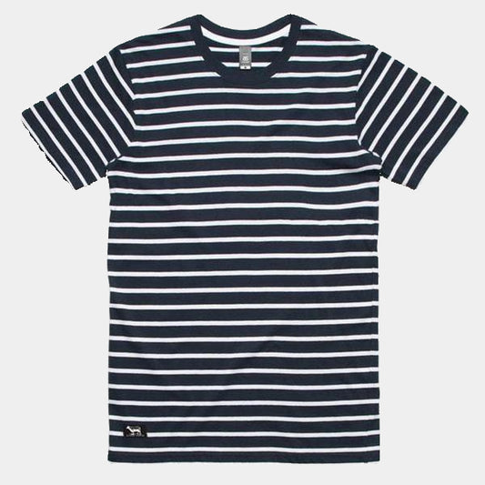 Black Sheep Staple Stripe Tee Navy - White-Black Sheep Skate Shop