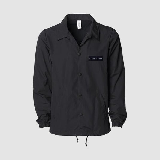 Black Sheep Water Resistant Windbreaker Coaches Jacket Black-Black Sheep Skate Shop
