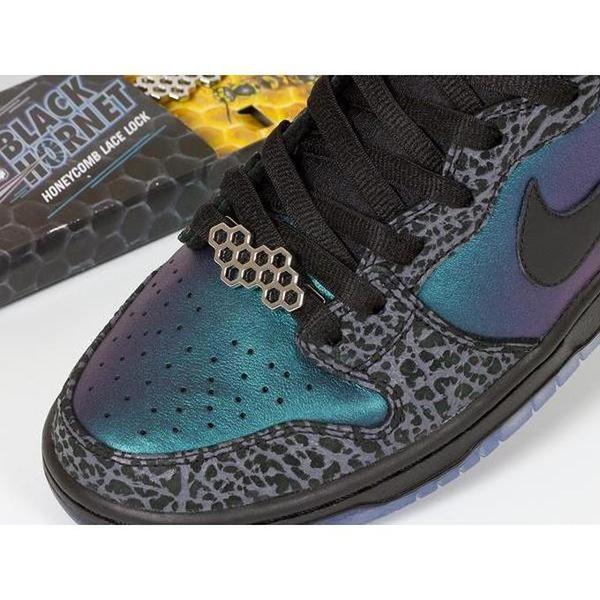 Black Sheep x Fully Laced "Black Hornet" Honeycomb Hex Lace Locks-Black Sheep Skate Shop