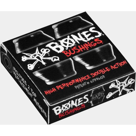 Bones Hardcore Bushings 4pc Hard Black - Black-Black Sheep Skate Shop