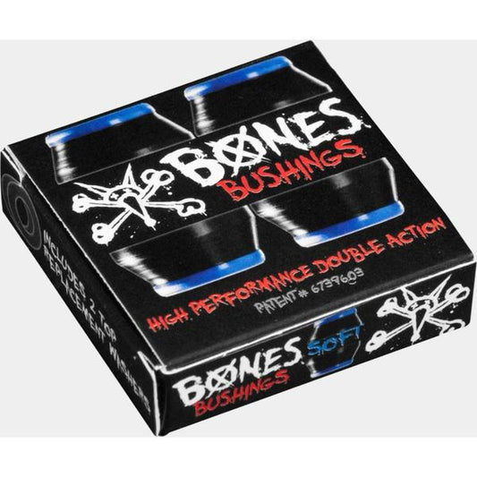 Bones Hardcore Bushings 4pc Soft Black - Blue-Black Sheep Skate Shop
