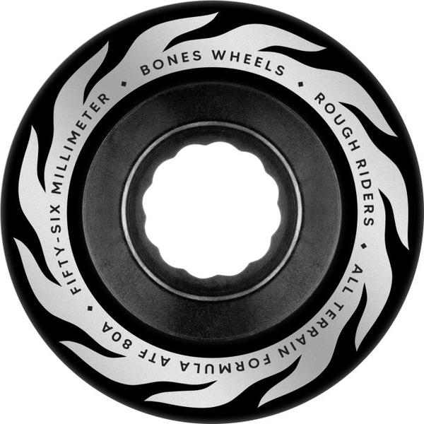 Bones Wheels Eternal Flame Rough Riders ATF 80a 56mm Black-Black Sheep Skate Shop