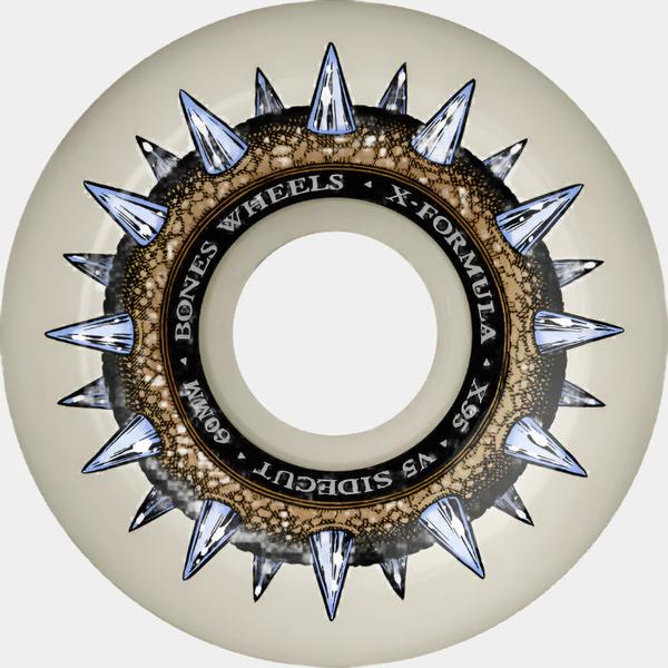 Bones Wheels Street Cleats X-Formula Sidecut V5 95a 60mm Natural-Black Sheep Skate Shop