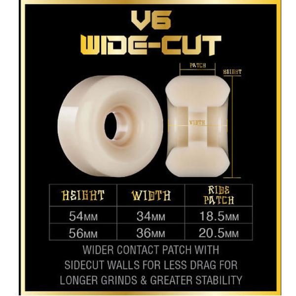 Bones Wheels X-Formula XF Widecut V6 97a 56mm White-Black Sheep Skate Shop