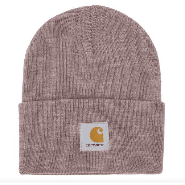 Carhartt WIP Acrylic Watch Hat Earthly Pink Heather-Black Sheep Skate Shop