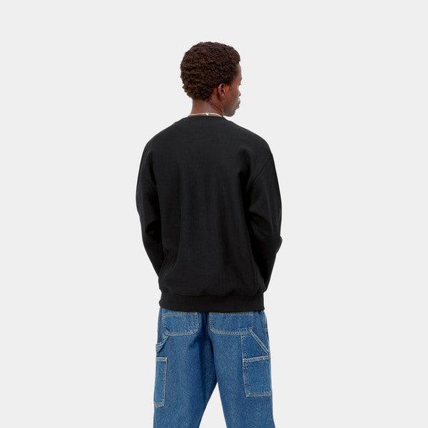 Carhartt WIP American Script Crewneck Sweatshirt Black-Black Sheep Skate Shop