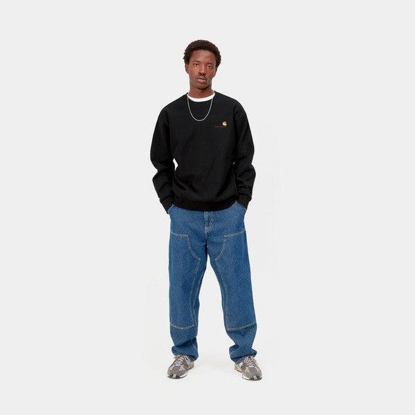 Carhartt WIP American Script Crewneck Sweatshirt Black-Black Sheep Skate Shop