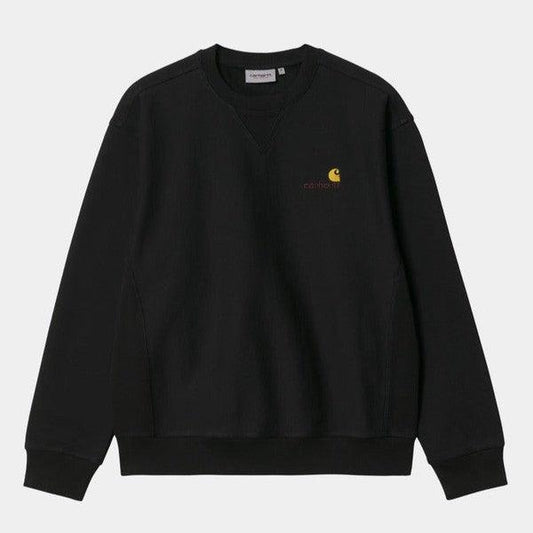 Carhartt WIP American Script Crewneck Sweatshirt Black-Black Sheep Skate Shop