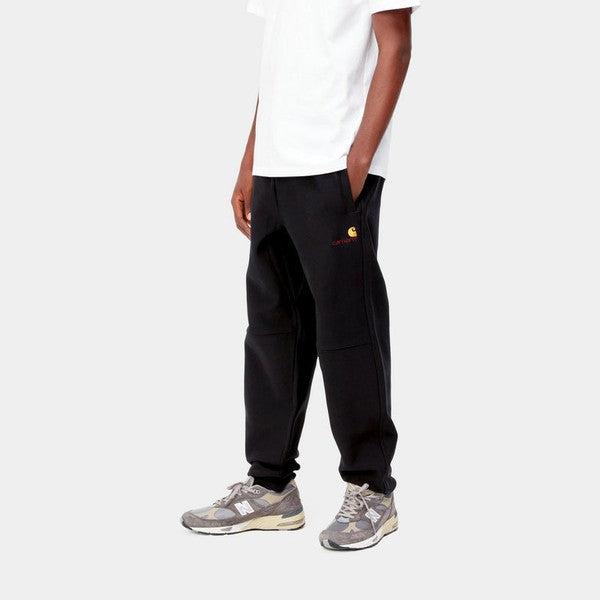 Carhartt WIP American Script Jogging Pant Black-Black Sheep Skate Shop