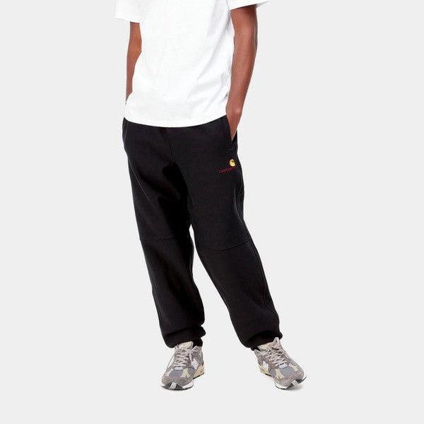Carhartt WIP American Script Jogging Pant Black-Black Sheep Skate Shop