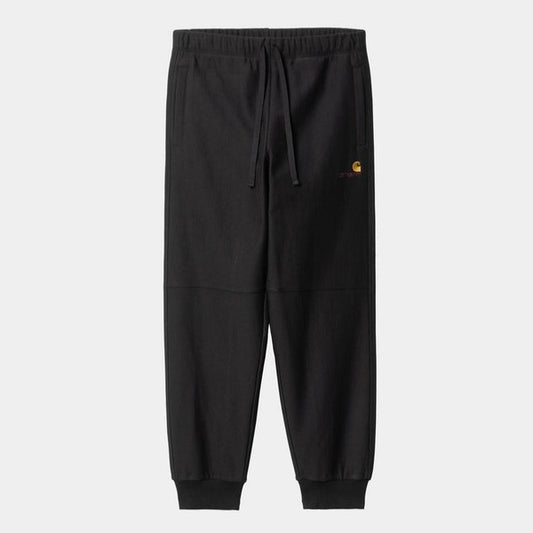 Carhartt WIP American Script Jogging Pant Black-Black Sheep Skate Shop