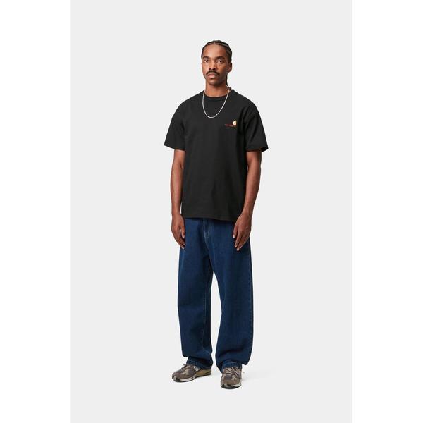 Carhartt WIP American Script T-Shirt Black-Black Sheep Skate Shop