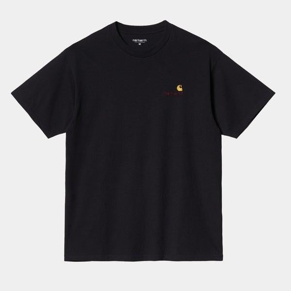 Carhartt WIP American Script T-Shirt Black-Black Sheep Skate Shop