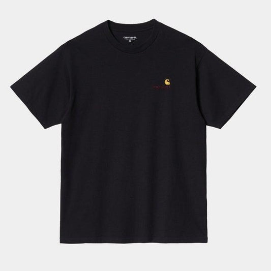 Carhartt WIP American Script T-Shirt Black-Black Sheep Skate Shop