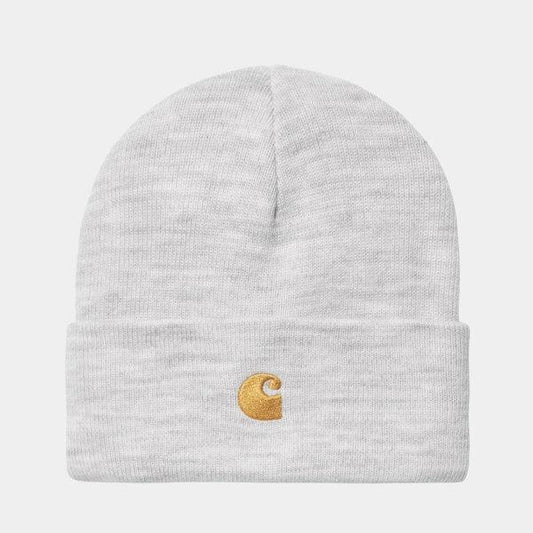Carhartt WIP Chase Beanie Ash Heather - Gold-Black Sheep Skate Shop