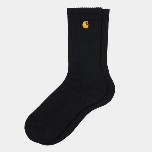 Carhartt WIP Chase Crew Socks Black - Gold-Black Sheep Skate Shop