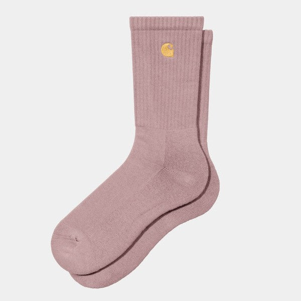 Carhartt WIP Chase Crew Socks Glassy Pink-Black Sheep Skate Shop