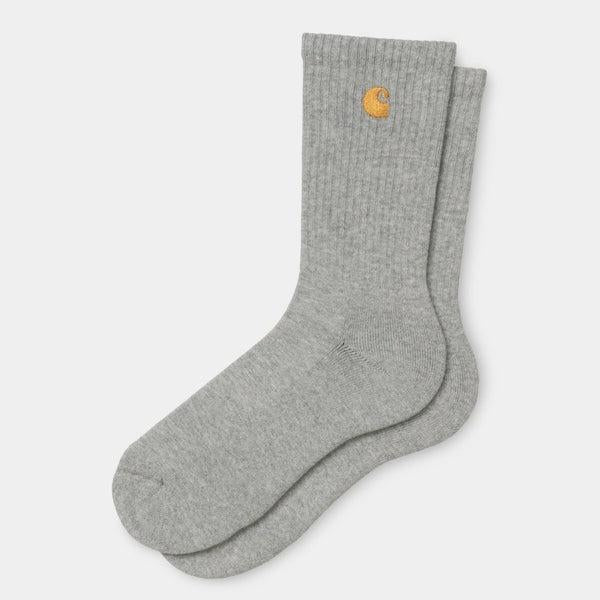 Carhartt WIP Chase Crew Socks Grey Heather-Black Sheep Skate Shop