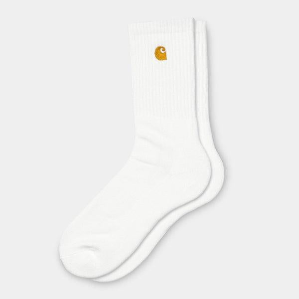 Carhartt WIP Chase Crew Socks White-Black Sheep Skate Shop