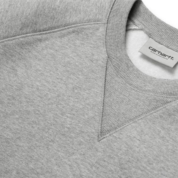 Carhartt WIP Chase Crewneck Sweatshirt Grey Heather - Gold-Black Sheep Skate Shop