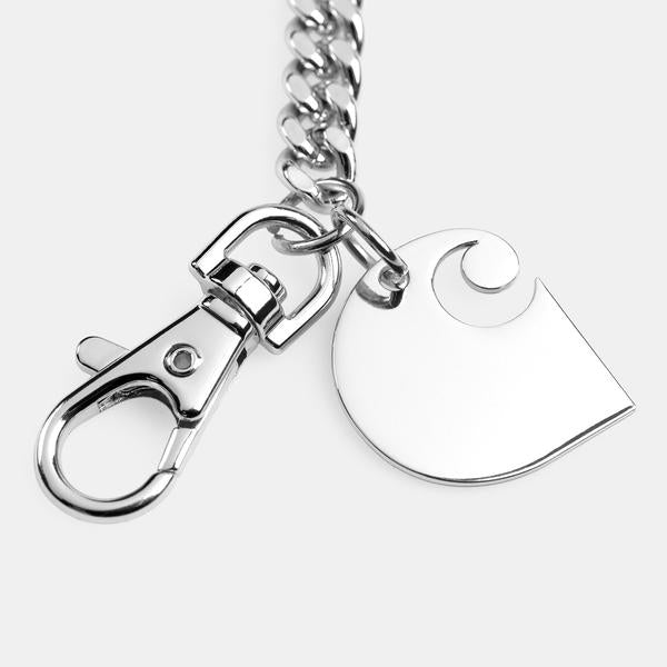 Carhartt WIP Cuban Link Keychain Silver-Black Sheep Skate Shop