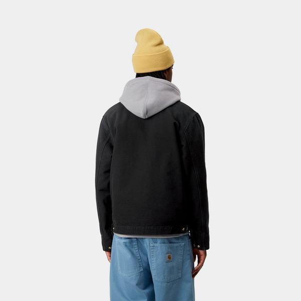 Carhartt WIP Detroit Jacket Spring Stone Canvas Unlined Black - Black-Black Sheep Skate Shop