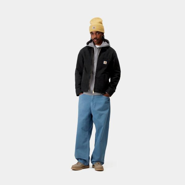 Carhartt WIP Detroit Jacket Spring Stone Canvas Unlined Black - Black-Black Sheep Skate Shop