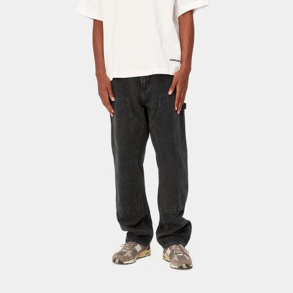 Carhartt WIP Double Knee Pant Black Stone Washed Denim-Black Sheep Skate Shop
