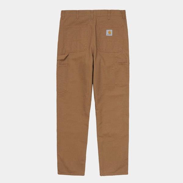 Carhartt WIP Double Knee Pant Hamilton Brown Rinsed Dearborn Canvas-Black Sheep Skate Shop