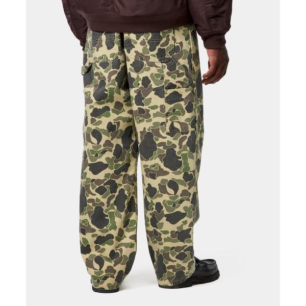 Carhartt WIP Duck Single Knee Pant Green Camo Duck Stone Washed-Black Sheep Skate Shop