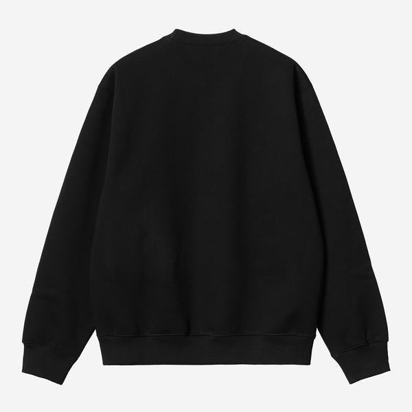 Carhartt WIP Embroidered Crewneck Sweatshirt Black - Black-Black Sheep Skate Shop