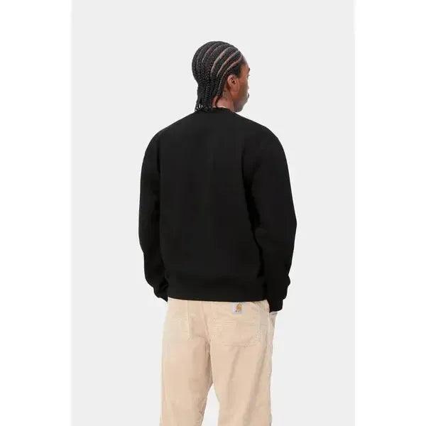 Carhartt WIP Embroidered Crewneck Sweatshirt Black - Black-Black Sheep Skate Shop