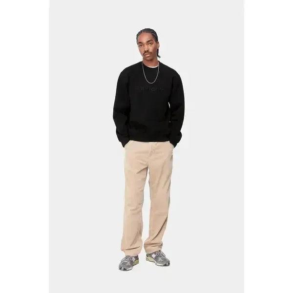 Carhartt WIP Embroidered Crewneck Sweatshirt Black - Black-Black Sheep Skate Shop