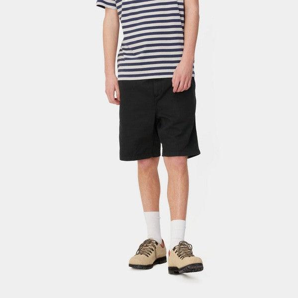Carhartt WIP Flint Short Black Garment Dyed-Black Sheep Skate Shop