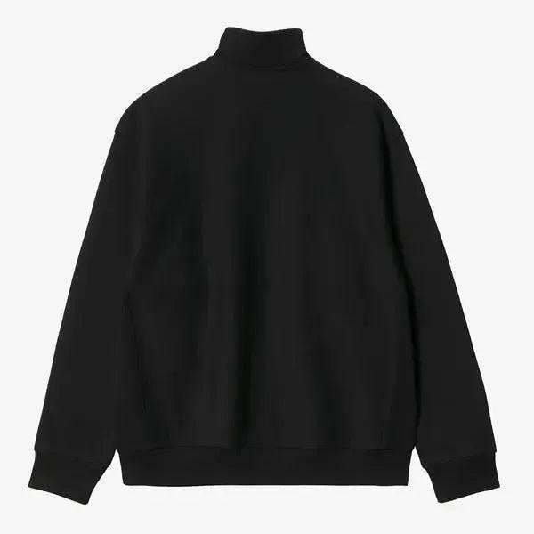 Carhartt WIP Half Zip American Script Sweatshirt Black-Black Sheep Skate Shop