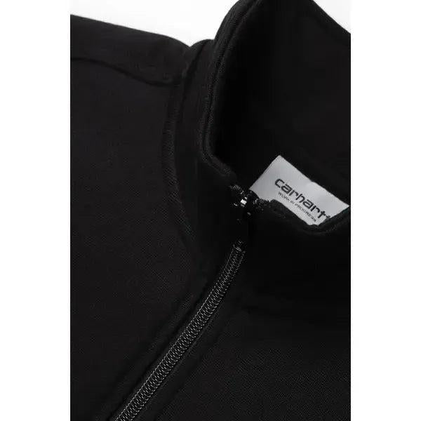 Carhartt WIP Half Zip American Script Sweatshirt Black-Black Sheep Skate Shop