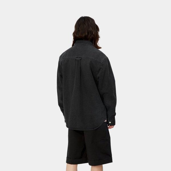 Carhartt WIP Harvey Shirt Jacket Black Dark Used Wash-Black Sheep Skate Shop