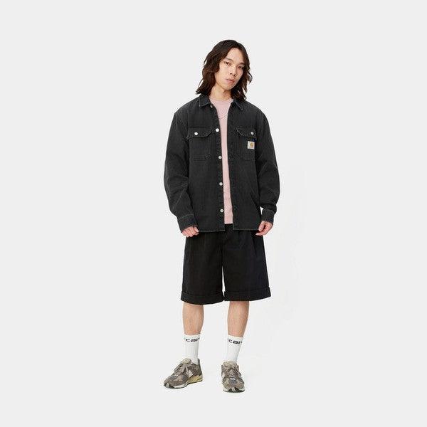 Carhartt WIP Harvey Shirt Jacket Black Dark Used Wash-Black Sheep Skate Shop