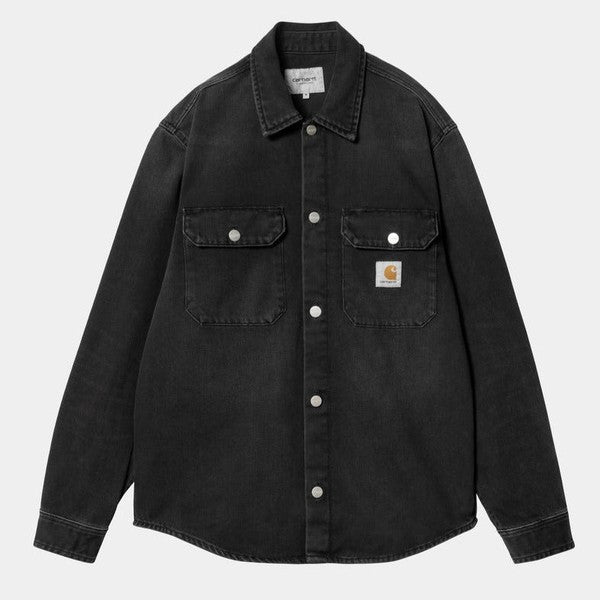 Carhartt WIP Harvey Shirt Jacket Black Dark Used Wash-Black Sheep Skate Shop