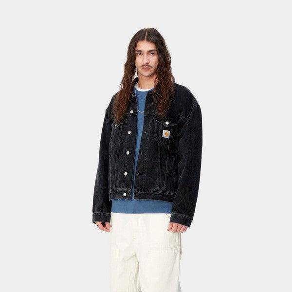 Carhartt WIP Helston Denim Jacket Black Stone Washed-Black Sheep Skate Shop