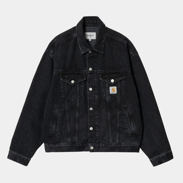 Carhartt WIP Helston Denim Jacket Black Stone Washed-Black Sheep Skate Shop